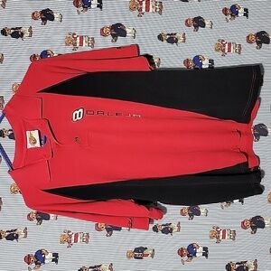 Vtg Winners Circle Dale Earnhardt Jr Budweiser Short Sleeve Polo Shirt Red Large